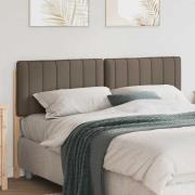 vidaXL Klädd sänggavel Brun och Taupe 150 cm Massiv furu