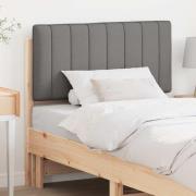 vidaXL Klädd sänggavel Brun och ljusgrå 90 cm Massiv furu