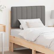 vidaXL Klädd sänggavel Brun och ljusgrå 80 cm Massiv furu