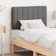 vidaXL Klädd sänggavel Brun och Mörkgrå 75 cm Massiv furu