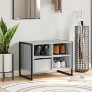 vidaXL Skoskåp med lagring Grå Sonoma 60 x 35 x 44 cm Konstruerat trä