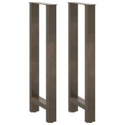 vidaXL Barbordsben naturstål 2 st 40x(100-101) cm stål