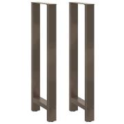 vidaXL Barbordsben naturstål 2 st 50x(110-111) cm stål