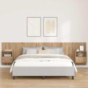 vidaXL Huvudgavel Med Skåp med låda 3 pcs Artisan Ek Konstruerat trä