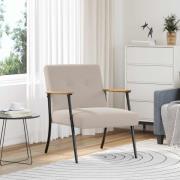 vidaXL fåtölj Ljusgrå 59 x 75 x 78 cm Krälsig Ull-liknande Tyg