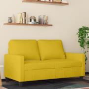 vidaXL 2-sitssoffa gul 120 cm sammet