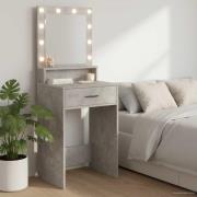 vidaXL Smyckebord med låda Betonggrå 50 x 41 x 135 cm Konstruerat trä