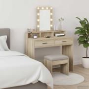 vidaXL Smyckebord med låda Brun 100 x 41 x 140 cm Konstruerat trä