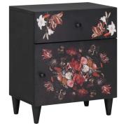 vidaXL Sängbord Flerfärgsdesign 50 x 33 x 60 cm Massivt mangoträ