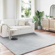 vidaXL Fusk-kaninpälsmatta Olite Grå 200 x 200 cm Polyester