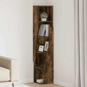 vidaXL Hörnskåp Rökt ek 27,5x27x140cm Konstruerat trä