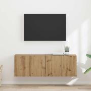 vidaXL TV Vägghylla 2 pcs Artisan Ek 59,5 x 31 x 40 cm Konstruerat trä