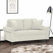 vidaXL Prydnadskuddar 2 st gräddvit 40x40 cm sammet