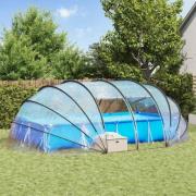 vidaXL Pooltält Dome Transparent 538 x 440 x 204 cm PVC