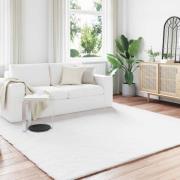 vidaXL Halkfri imitationskaninpälsmatta Olite Vit 200 x 200 cm