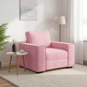 vidaXL Soffstol rosa 60 cm sammet