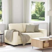 vidaXL | Soffa | med kudde med kudde Beige 160 x 77 x 82 cm Linne
