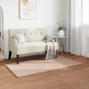 vidaXL Fusk-kaninpälsmatta Olite Taupe 80 x 150 cm Polyester