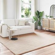 vidaXL Fusk-kaninpälsmatta Olite Taupe 240 x 240 cm Polyester