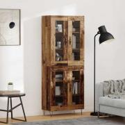 vidaXL Skåp Gammalt trä 69,5 x 34 x 180 cm Konstruerat trä