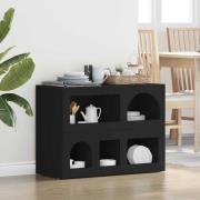 vidaXL Sideboard Svart 80,5 x 35 x 59 cm Konstruerat trä