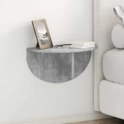 vidaXL Vägg hylla 2 pcs Betonggrå 48 x 24 x 24 cm Konstruerat trä
