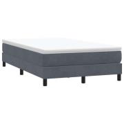 vidaXL Resårsäng utan madrass mörkgrå 120x210 cm sammet
