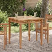 vidaXL Matbord 80x80x80 cm massiv teak