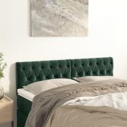 vidaXL Sänggavlar mörkgrön 160x7x78/88 cm sammet