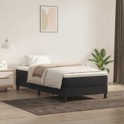 vidaXL Resårsäng utan madrass svart 100x220 cm sammet