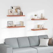 vidaXL Vägg hylla 4 pcs Röd 80 x 23,5 x 4 cm Konstruerat trä