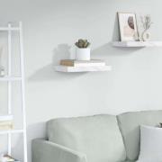 vidaXL Vägg hylla Vit marmor 40 x 23,5 x 4 cm Konstruerat trä