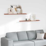 vidaXL Vägg hylla med hylla 2 pcs Röd 115 x 9 x 3 cm Konstruerat trä