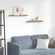 vidaXL Vägg hylla med hylla 2 pcs Beige 60 x 9 x 3 cm Konstruerat trä