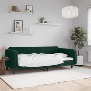 vidaXL Dagbädd mörkgrön 90x200 cm sammet