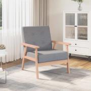 vidaXL Fåtölj ljusgrå tyg