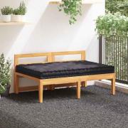 vidaXL Dyna till pallsoffa bomull 120x80x10 cm svart