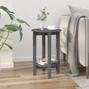 vidaXL Soffbord grå Ø 40x60 cm massivt furu