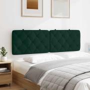 vidaXL Headboard Cushion Dark Green 160 cm Velvet