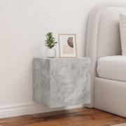 vidaXL Väggmonterad tv-bänk LED 2 st betonggrå 40,5x35x40 cm