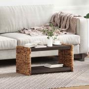 vidaXL Sidobord Naturfärg 70 x 35 x 35 cm Massivt mahognyträ