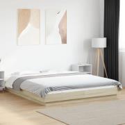 vidaXL Sängram sonoma-ek 150x200 cm konstruerad trä