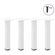 vidaXL Soffbordsben 4 st vita 30-32 cm stål