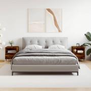 vidaXL Sängbord 2 st rökfärgad ek 40x35x50 cm konstruerat trä