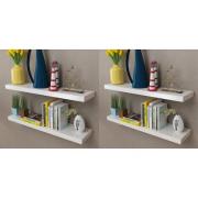 vidaXL Vägghyllor 4 st 80 cm vit