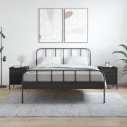 vidaXL Sängbord 2 st svart 40x42x50 cm konstruerat trä