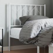vidaXL Ersättningsgavel metall vit 80 cm