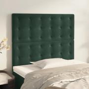 vidaXL Sänggavel mörkgrön 90x5x118/128 cm sammet