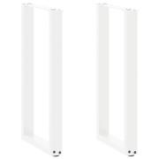 vidaXL Konsolbordsben U-formade 2 st vita 38x(72-73) cm stål