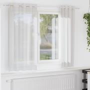 vidaXL Voile gardiner med genomföringar 2 st vit